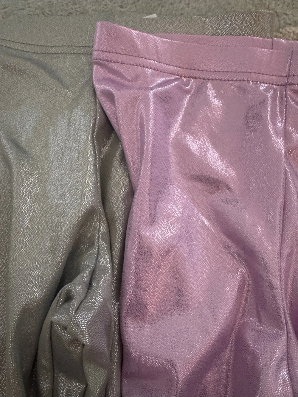 Old Navy Metallic Lavender and Silver Girls' Leggings